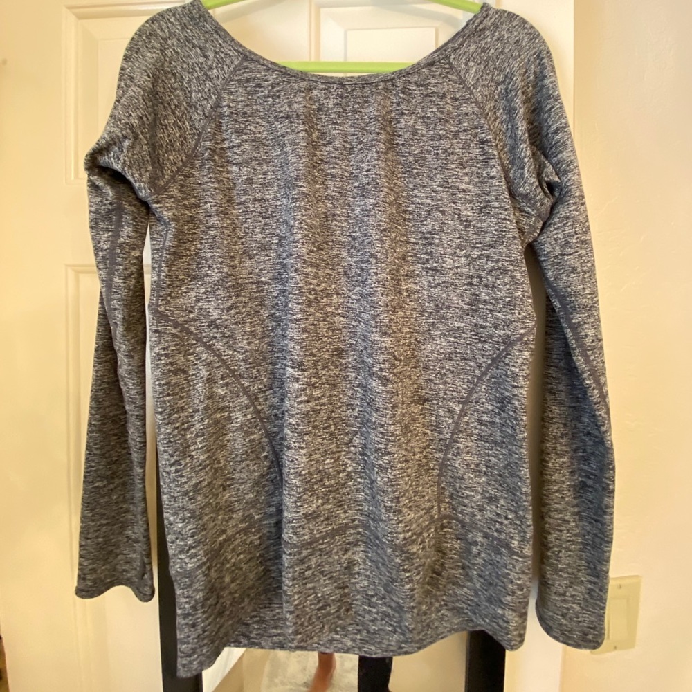 Zella off the shoulder active sweater. Breathable